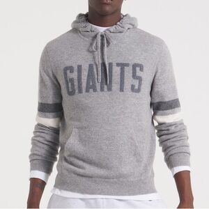 Todd Snyder x New York Giants Heather Charcoal Cashmere Hoodie Sweater Medium